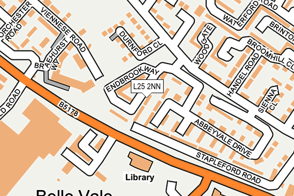 L25 2NN map - OS OpenMap – Local (Ordnance Survey)