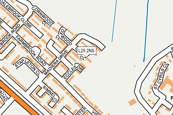 L25 2NS map - OS OpenMap – Local (Ordnance Survey)
