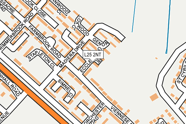 L25 2NT map - OS OpenMap – Local (Ordnance Survey)