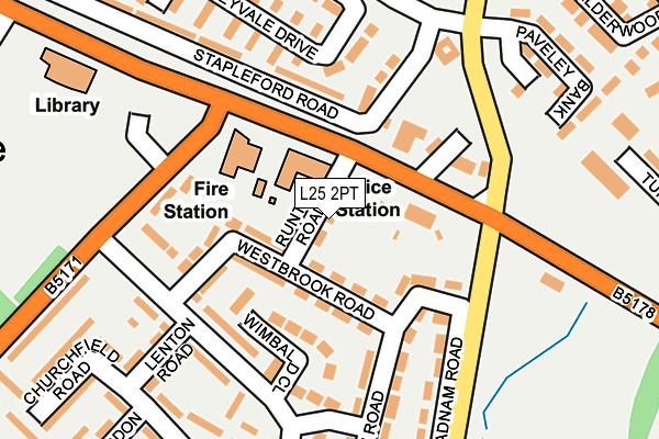 L25 2PT map - OS OpenMap – Local (Ordnance Survey)