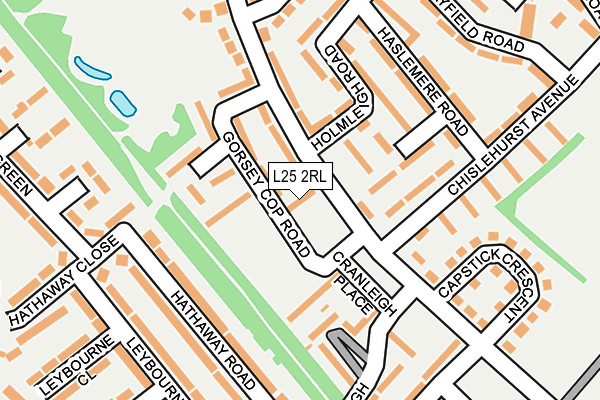 L25 2RL map - OS OpenMap – Local (Ordnance Survey)