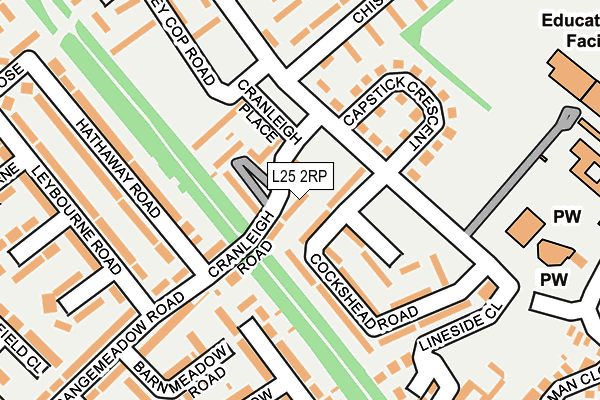 L25 2RP map - OS OpenMap – Local (Ordnance Survey)