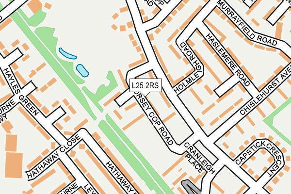 L25 2RS map - OS OpenMap – Local (Ordnance Survey)