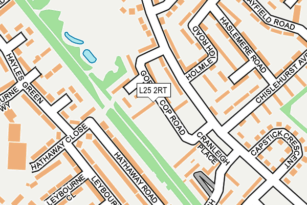 L25 2RT map - OS OpenMap – Local (Ordnance Survey)