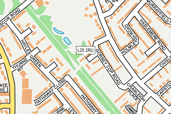 L25 2RU map - OS OpenMap – Local (Ordnance Survey)