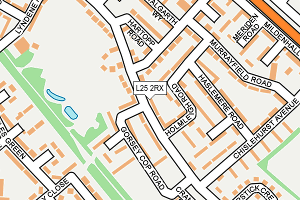 L25 2RX map - OS OpenMap – Local (Ordnance Survey)