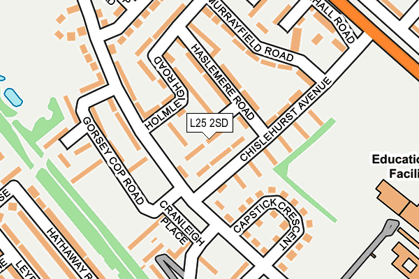 L25 2SD map - OS OpenMap – Local (Ordnance Survey)