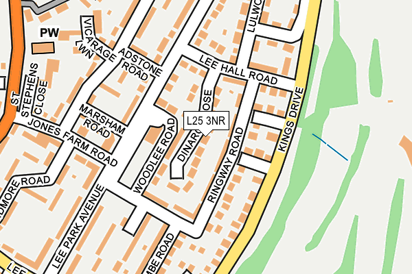 L25 3NR map - OS OpenMap – Local (Ordnance Survey)