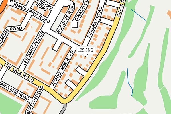 L25 3NS map - OS OpenMap – Local (Ordnance Survey)