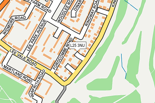 L25 3NU map - OS OpenMap – Local (Ordnance Survey)