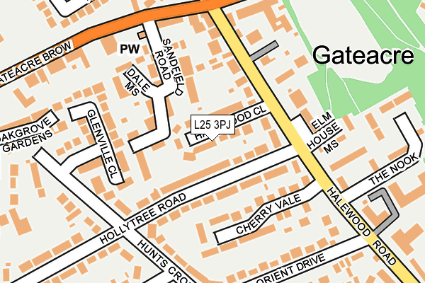 L25 3PJ map - OS OpenMap – Local (Ordnance Survey)