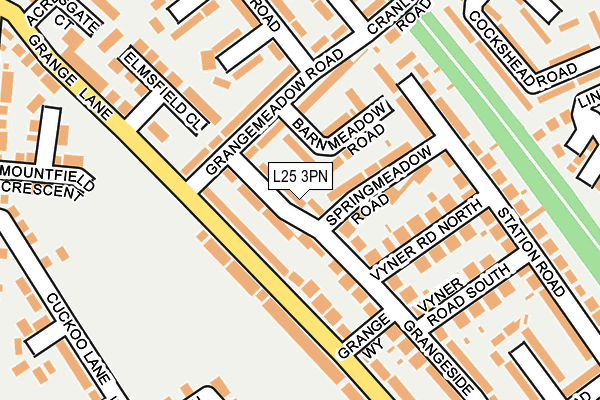 L25 3PN map - OS OpenMap – Local (Ordnance Survey)