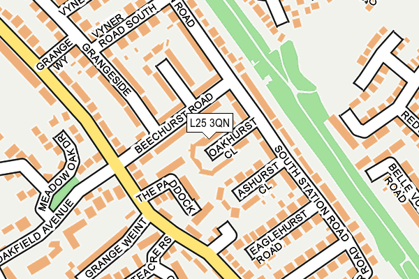 L25 3QN map - OS OpenMap – Local (Ordnance Survey)