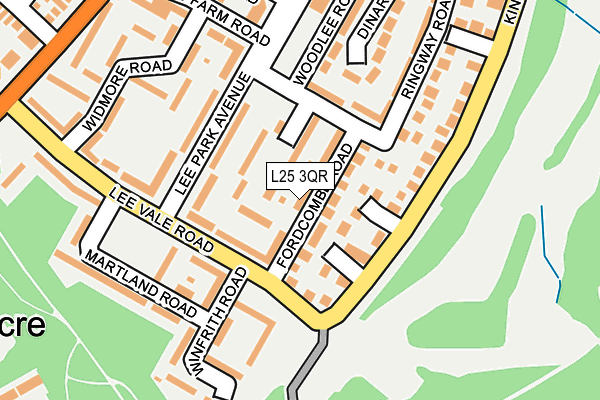 L25 3QR map - OS OpenMap – Local (Ordnance Survey)