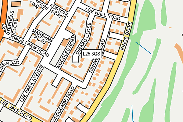 L25 3QS map - OS OpenMap – Local (Ordnance Survey)