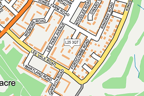 L25 3QT map - OS OpenMap – Local (Ordnance Survey)