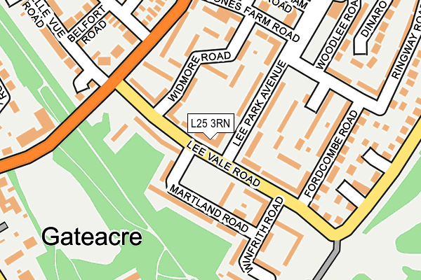 L25 3RN map - OS OpenMap – Local (Ordnance Survey)