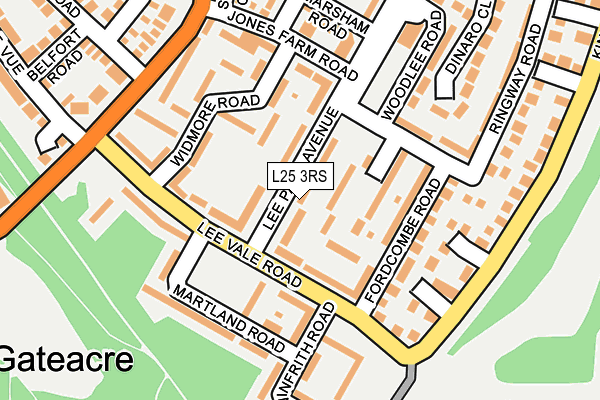 L25 3RS map - OS OpenMap – Local (Ordnance Survey)