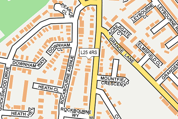 L25 4RS map - OS OpenMap – Local (Ordnance Survey)