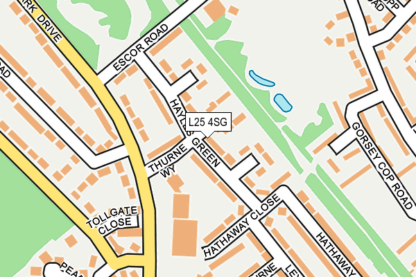 L25 4SG map - OS OpenMap – Local (Ordnance Survey)