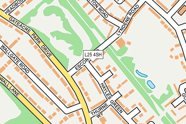 L25 4SH map - OS OpenMap – Local (Ordnance Survey)