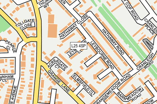 L25 4SP map - OS OpenMap – Local (Ordnance Survey)