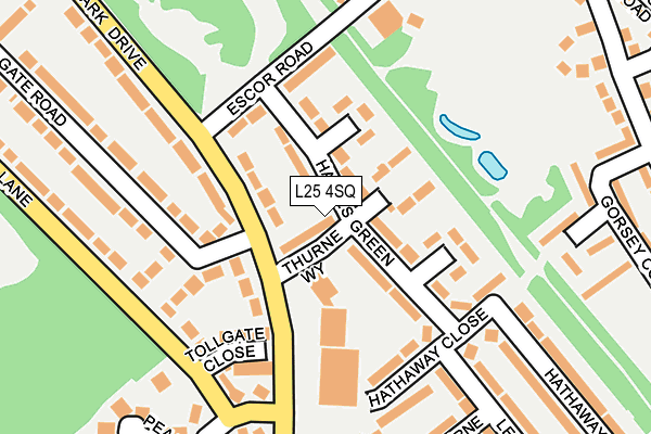 L25 4SQ map - OS OpenMap – Local (Ordnance Survey)