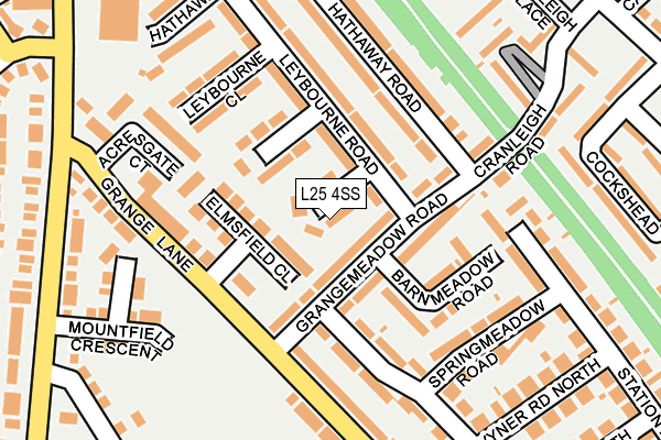 L25 4SS map - OS OpenMap – Local (Ordnance Survey)