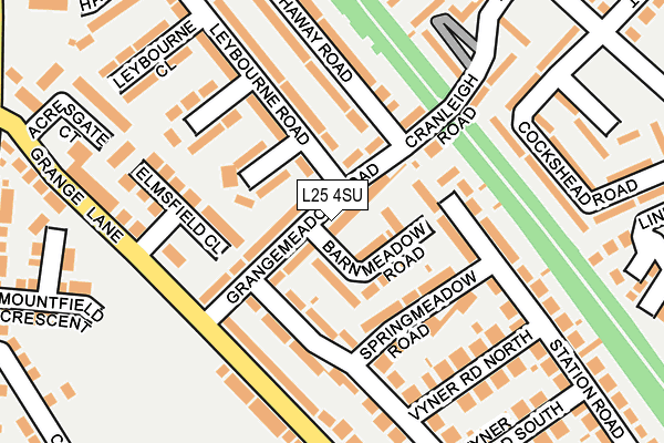 L25 4SU map - OS OpenMap – Local (Ordnance Survey)