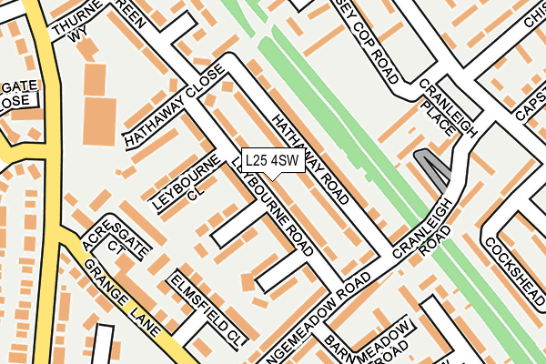 L25 4SW map - OS OpenMap – Local (Ordnance Survey)