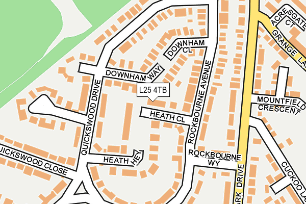 L25 4TB map - OS OpenMap – Local (Ordnance Survey)