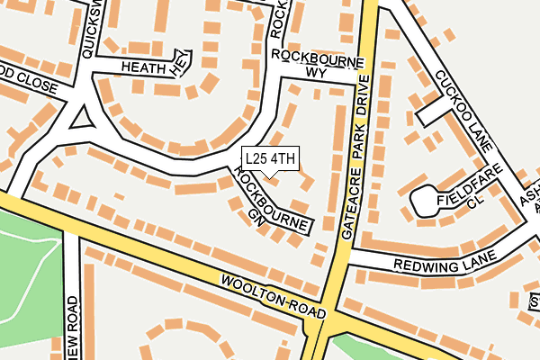 L25 4TH map - OS OpenMap – Local (Ordnance Survey)