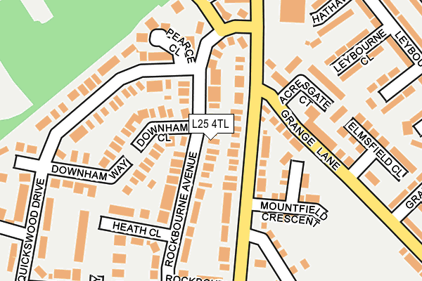 L25 4TL map - OS OpenMap – Local (Ordnance Survey)