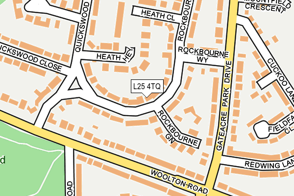 L25 4TQ map - OS OpenMap – Local (Ordnance Survey)