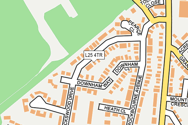 L25 4TR map - OS OpenMap – Local (Ordnance Survey)