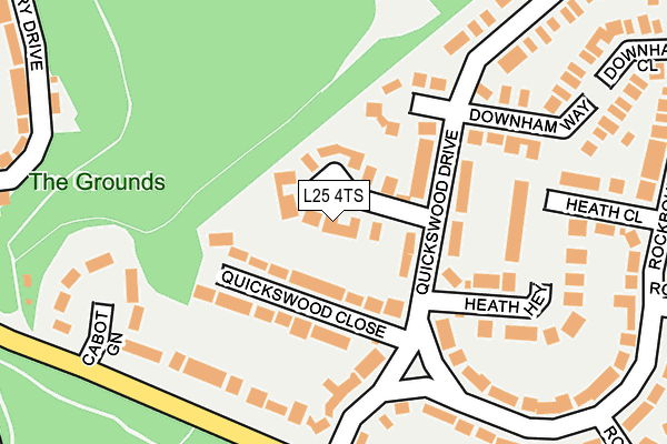 L25 4TS map - OS OpenMap – Local (Ordnance Survey)