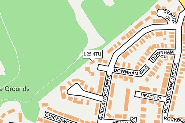 L25 4TU map - OS OpenMap – Local (Ordnance Survey)