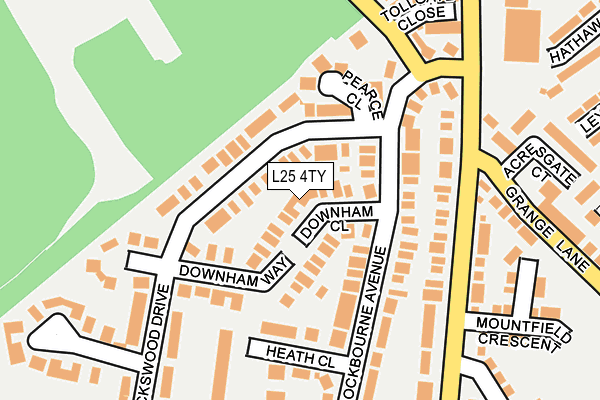 L25 4TY map - OS OpenMap – Local (Ordnance Survey)