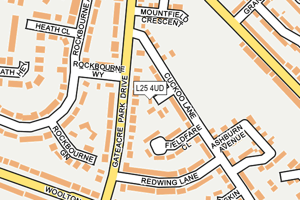 L25 4UD map - OS OpenMap – Local (Ordnance Survey)