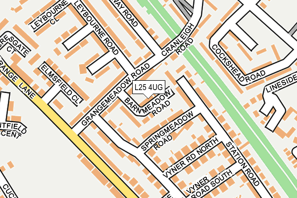 L25 4UG map - OS OpenMap – Local (Ordnance Survey)