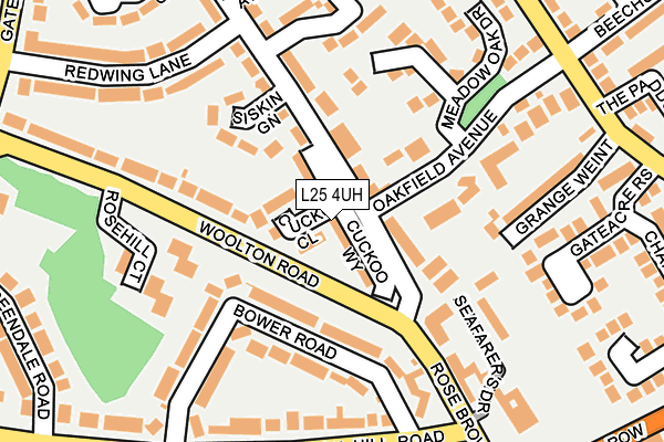 L25 4UH map - OS OpenMap – Local (Ordnance Survey)