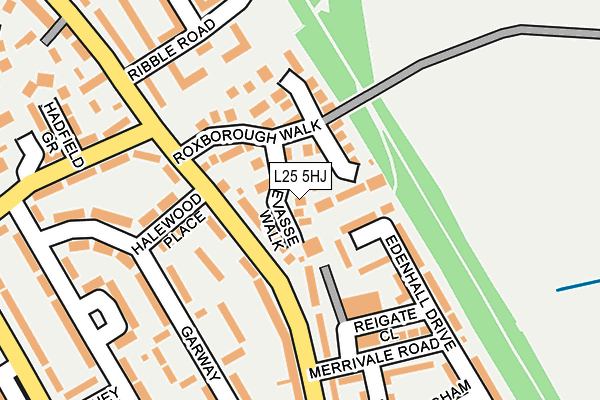 L25 5HJ map - OS OpenMap – Local (Ordnance Survey)