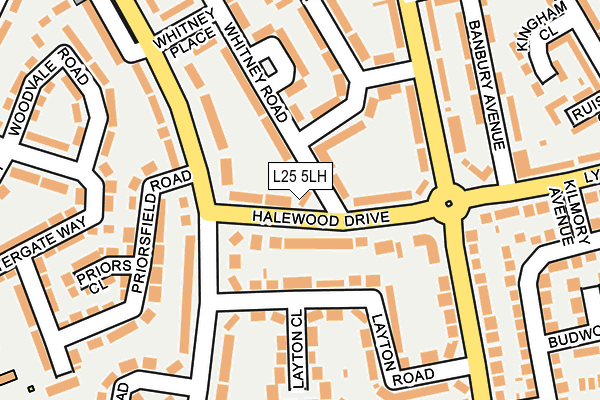 L25 5LH map - OS OpenMap – Local (Ordnance Survey)