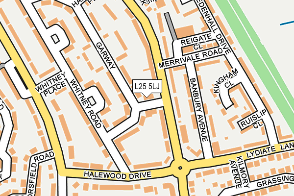 L25 5LJ map - OS OpenMap – Local (Ordnance Survey)