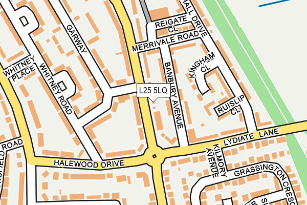 L25 5LQ map - OS OpenMap – Local (Ordnance Survey)