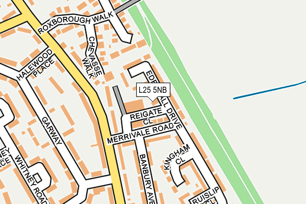 L25 5NB map - OS OpenMap – Local (Ordnance Survey)