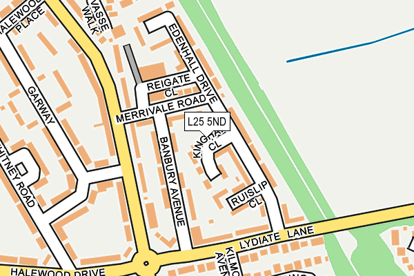 L25 5ND map - OS OpenMap – Local (Ordnance Survey)