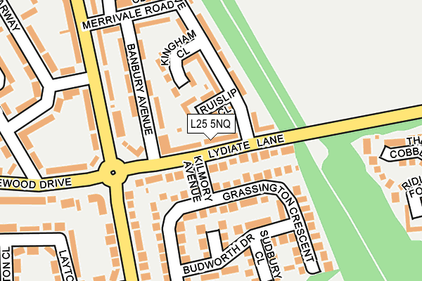 L25 5NQ map - OS OpenMap – Local (Ordnance Survey)
