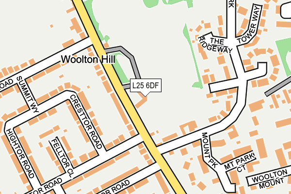 L25 6DF map - OS OpenMap – Local (Ordnance Survey)