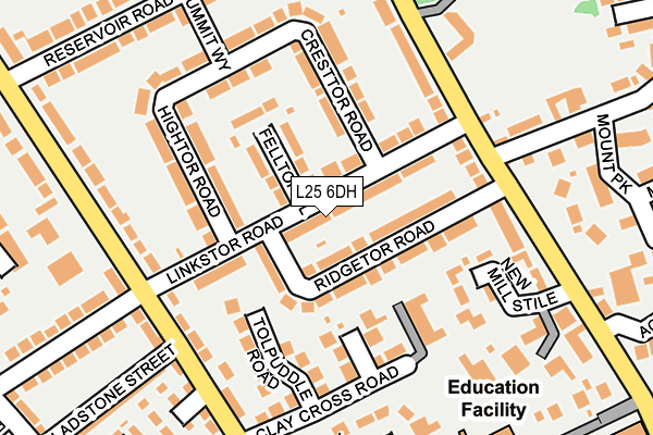 L25 6DH map - OS OpenMap – Local (Ordnance Survey)